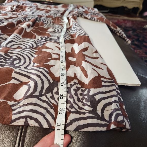 Boden Retro Flower Print Mini Dress Women US 10 Lightweight Earthy 70s Mod - Picture 10 of 12